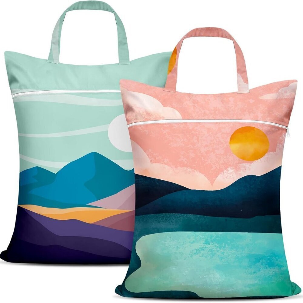 Large Waterproof Laundry Bag Set 2 Pack Travel Dirty Clothes